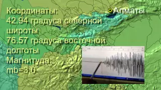 В Алматинской области произошло землетрясение силой 2-3 балла