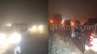 7 авто столкнулись в Алматинской области: причиной стал горящий полигон