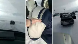 Погоню за автоугонщиками сняли на видео полицейские