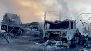 500 машин загорелись после взрыва бензовоза на афгано-иранской границе