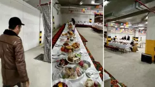 Казахстанцы устроили той в паркинге