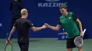 Казахско-узбекская пара теннисистов за 49 минут победила канадцев и вышла в 1/2