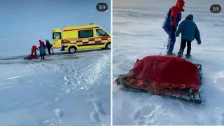 У ішіп қойған. Әкесін қар үстінде сүйреген баланың суреті тарады