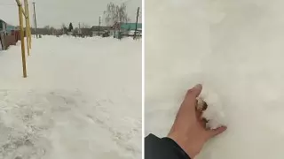 Желтый снег выпал в Татарстане