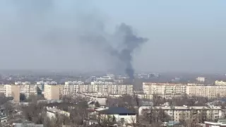 Барахолка горела в Алматы