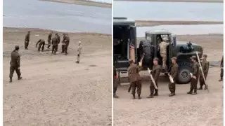 Ограждения убрали близ села Коптогай на границе Казахстана и России