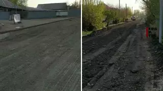 Ремонт улицы комками старого асфальта удивил талдыкорганцев