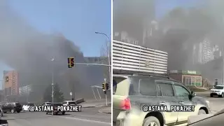 Кафе загорелось в Нур-Султане