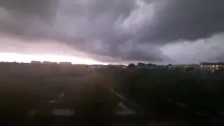 Уральск "поплыл" после сильного ливня