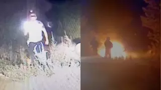 Спасение людей из машины за секунды до взрыва попало на видео в ЗКО