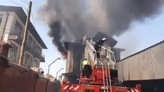 Автомойка горела в районе Горного гиганта в Алматы