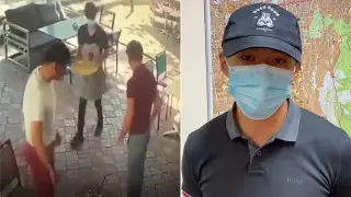 Ударивший официанта в кафе Алматы мужчина извинился