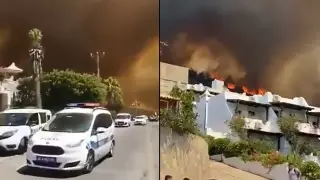 Три отеля эвакуированы в турецком Бодруме из-за лесного пожара