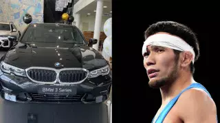 Новенький BMW получил борец Нурислам Санаев за бронзу Олимпиады
