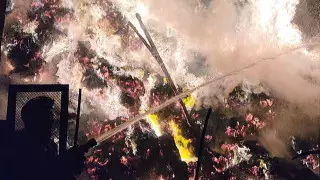 37 тонн сена сгорело в Жамбылской области