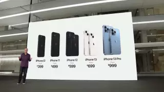 Apple показала новые смартфоны iPhone 13