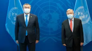 Генсек ООН поблагодарил Токаева за размещение миссии по Афганистану в Алматы