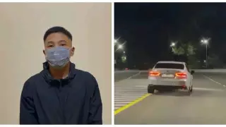 В Алматы задержали водителя, нагло выехавшего на встречку. Нарушитель публично извинился