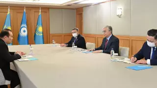 Токаев принял генсекретаря Совета сотрудничества тюркоязычных государств Багдада Амреева