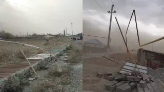 Сильный ветер оставил без газа жителей Жамбылской области