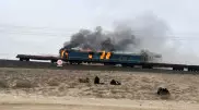 Вагон загорелся на железной дороге в Мангистау