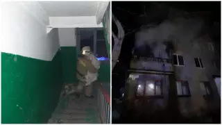 Спасатели вынесли на руках из пожара бабушку с внуком в Экибастузе