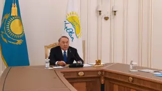 Появилось видео выступления Назарбаева на съезде Nur Otan