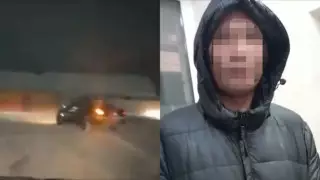 Полицейская погоня за нарушителем попала на видео в Карагандинской области