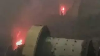 Пожар на обогатительной фабрике Жезказгана попал на видео
