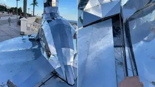 На набережной Актау начал расклеиваться "Тюлень"