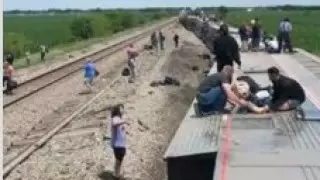 Пассажирский поезд сошел с рельсов в США