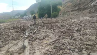 В Кыргызстане сошел сель и заблокировал дорогу на Иссык-Куль