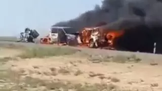 В ДТП с возгоранием погиб человек и пятеро пострадали в Мангистау