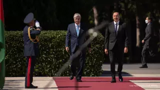 Токаева встретили в резиденции президента Азербайджана