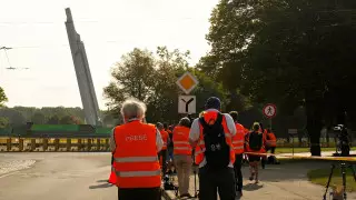 В Риге снесли 79-метровый обелиск советским воинам-освободителям