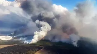 Вертолеты задействовали в тушении пожаров в Костанайской области