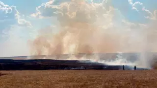 Пограничники помогли остановить пожары, угрожавшие поселку и пункту пропуска