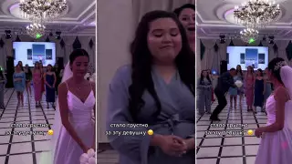 Не поймавшая букет невесты девушка растрогала казахстанцев