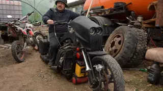 "Безумный Макс" - по-костанайски изобретатель-самоучка - создал постапокалиптический мотоцикл