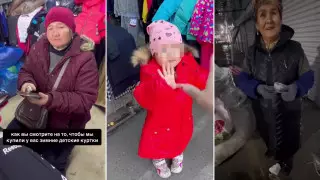 Казахстанец скупил куртки на рынке и раздал детям