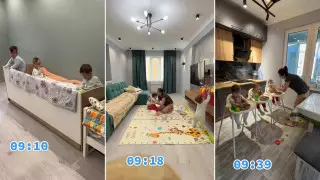 "В декрете отдохнешь". Видео-будни алматинской мамы тройняшек стали хитом соцсетей