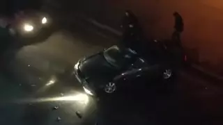 Toyota Camry cовершила полет с моста развязки в Алматы