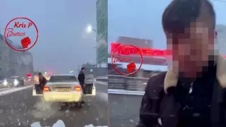 Трое парней на Nexia пытались запугать женщину с ребенком на дороге в Алматы