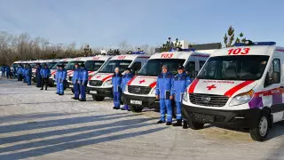 В СКО приобрели 14 санитарных машин для районных больниц