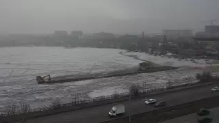 В Алматы начали чистить дно водохранилища Сайран