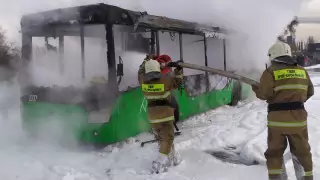 Автобус сгорел в Алматы