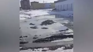 Новостройка на окраине Кокшетау утопает в грязи