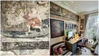 Британец нашел настенные рисунки XVII века во время ремонта дома