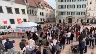 Казахскую юрту впервые установили на главной площади Братиславы