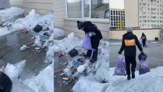 "Кто же эти люди?" Жительница Астаны пожаловалась на "горы мусора" у подъезда